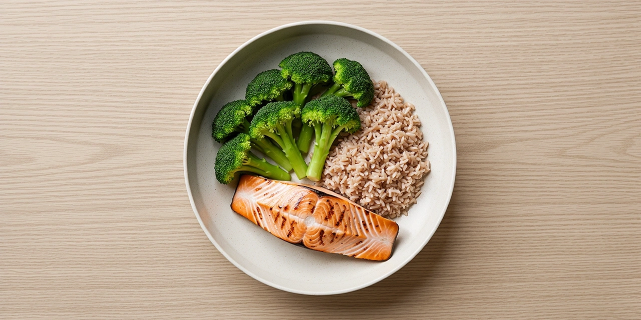 Representación de equilibrio visual en la alimentación